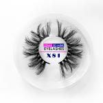 Natural Black Color 25MM Mink Lashes Long Lasting With Package Box