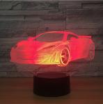 Racing Car 3D Night Light 7 Colors Change with Remote Control As Christmas Gifts