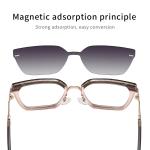 Butterfly Frame Clip On Magnetic Glasses Blue Light Blocking Sunglasses