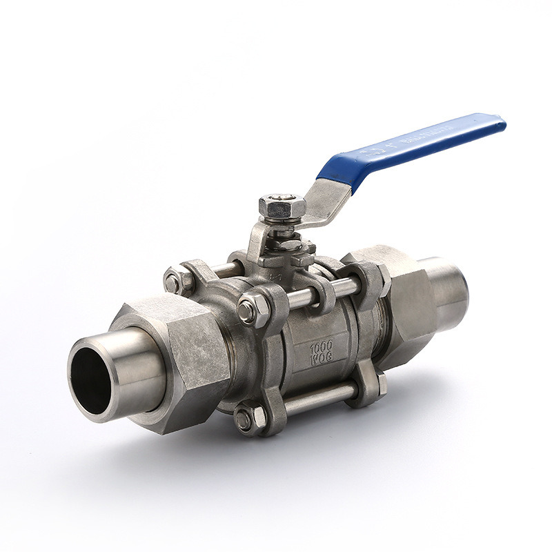 304/316 Stainless Steel 3-Pieces Butt Welded Ball Valve End with Union