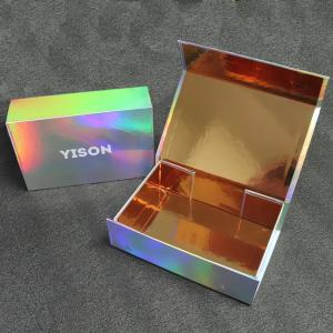 Quality Luxury Glitter Iridescent Paper Cosmetic Gift Packaging Boxes wholesale