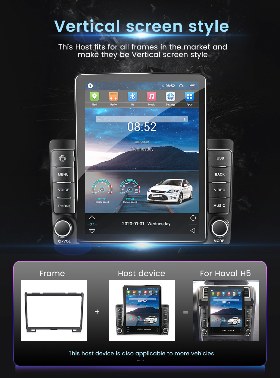 9.7" Tesla Type Car Radio for Hyundai AZERA 2006-2010 GPS Navigation RDS Multimedia Player