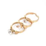 Personalized Fashion Women's Love Symmetrical Zircon Women's Stainless Steel