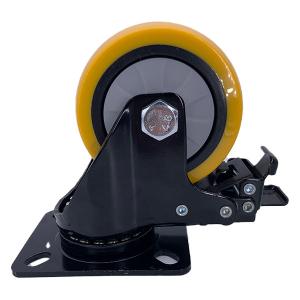 Quality 3 Inch Double Brake Industrial Plate Caster Wheels wholesale