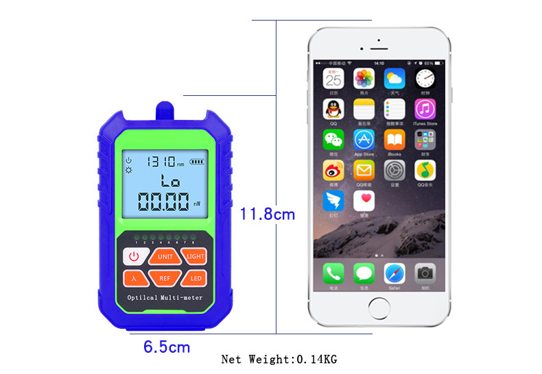 6 Wavelengths Mini Optical Power Meter With Vfl RJ45 Tester