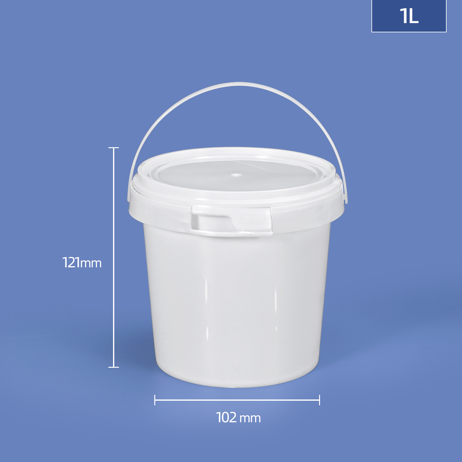 280ml 300ml 500ml 750ml 1L 1.5L 2.5L 4L Plastic Food Storage Pail Christmas Decoration