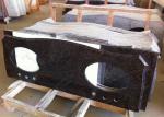 Tan Brown Granite Kitchen Countertops Curved Edge / Bullnose Laminated Edging