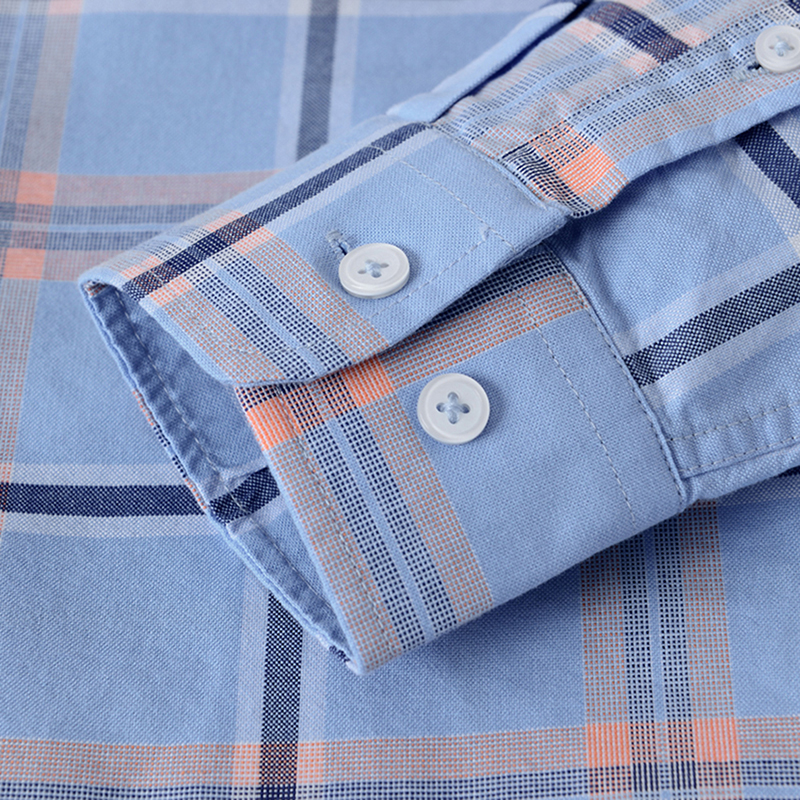 100% Cotton Plaid Western Fashionable Mens Shirts Half Long Sleeve Plus Size In Autumn