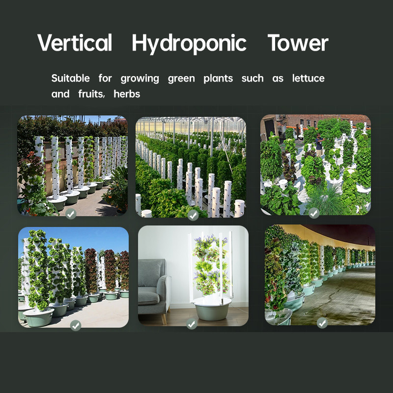 Soilless Petal 12 Layers Hydroponic System Grow Tower With Light For Lettuce