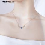 Trendy Hypoallergenic 45cm 2.8g Deer Antler Pendant Necklace Real Silver