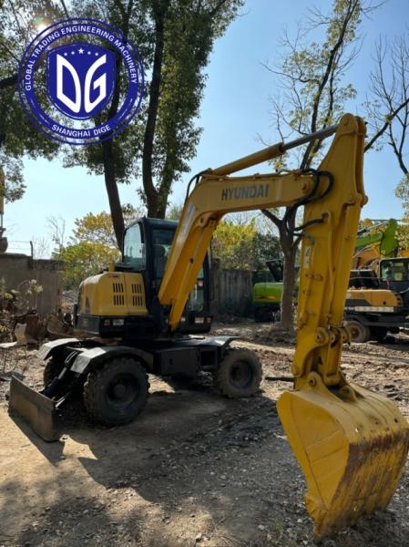 Hyundai Used Wheel Excavator 60w-7,6Ton Hyndraulic Small Excavator, 10 Units