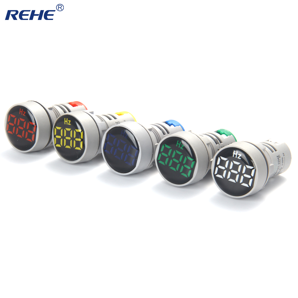 New Design mini round led indicator hz frequency meterlight/lamp with digital led display
