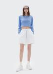 100% Cotton Plain Crew Neck Sweatshirt Ladies Crop Sweatshirts