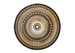 Centrifugal Casting Embossed Round Crystal Glass Plates Retro Design