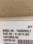 43 INCH 4K CSOT TV Panel Lcd Display Module RGB Tube 12V T430QVN03.2