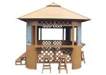 Spa Gazebo With Chair In Black/Brown Color-Duty PS Materials Outdoor Garden