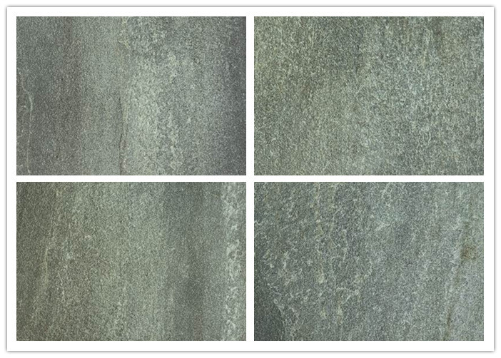 Inkjet Porcelain Porcelain Bathroom Tile / Stone Look Blue Slate Porcelain Tile