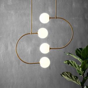 Quality Art deco pendant light Nordic Lustre suspension light LED curved lamp Designer Chandelier(WH-MI-261) wholesale