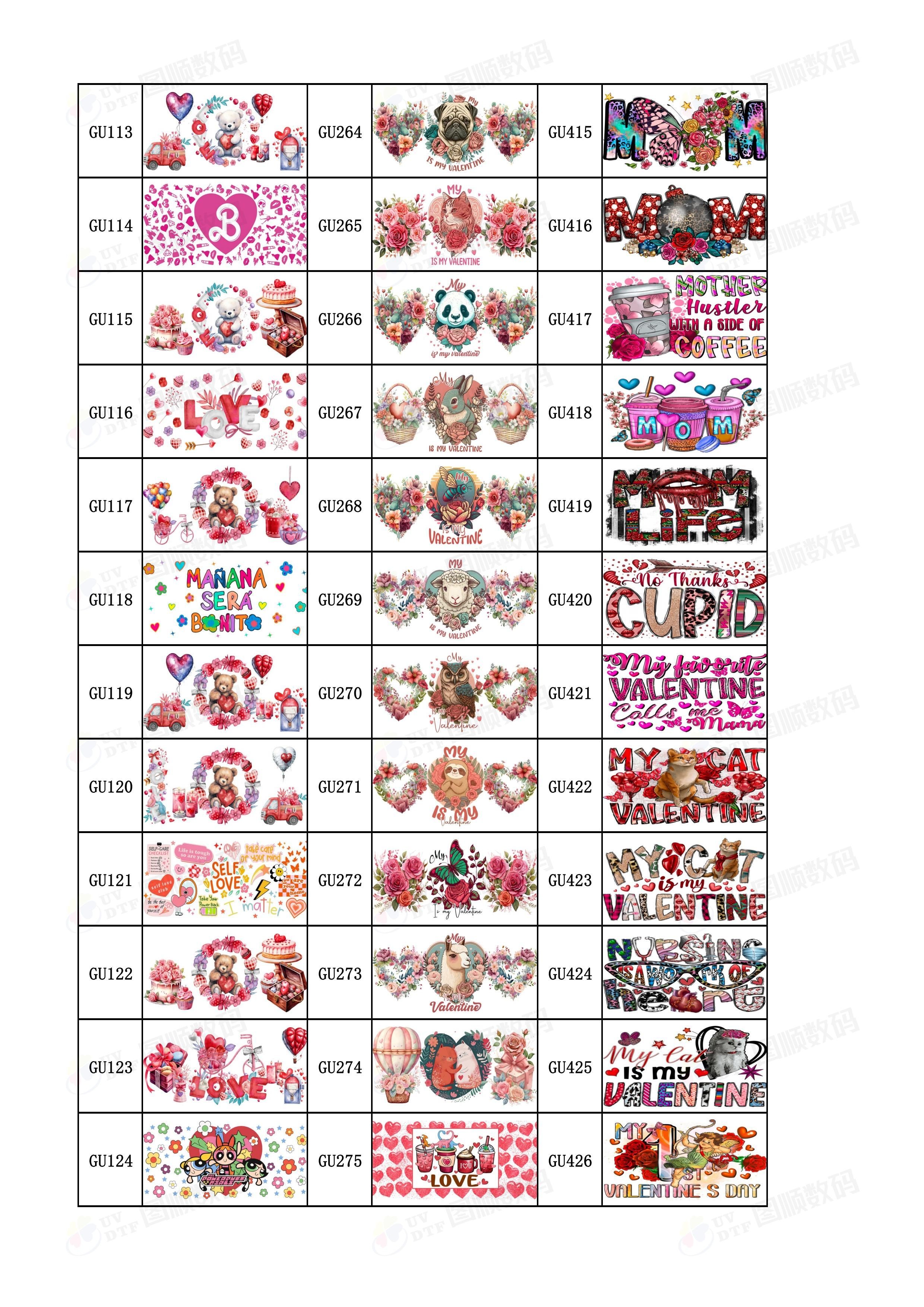 9.3*4.1 Inch 16oz Waterproof UV Dtf Cup Wrap Transfers For Cups Tumblers