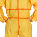 PE Type 3 Disposable Coveralls With Tape Disposable Chemical Coverall For Oil
