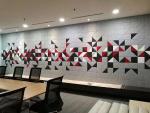 Sculptedpolyester Fiber Acoustic Panel For Office Wall Decorative High Density