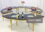 Round Mirrored 340X80X75CM Outside Wedding Table For Wedding