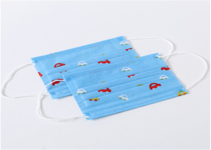 Comfortable Children's Disposable Face Masks , Kids Cough Mask For Outdoor