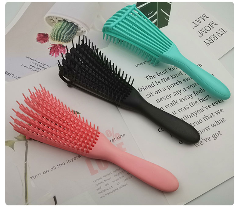 Detangling Hair Brush Curly Bristle Nylon Tooth Adjustable Hair Styling Brush
