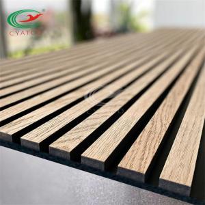 Quality Laminated Veneer Acoustic Slat Wood Wall Panels Mildewproof Flavorless wholesale