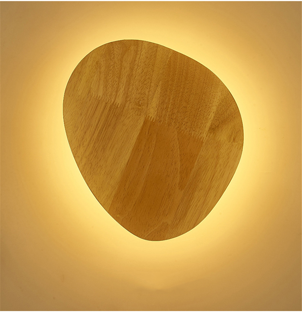 8W 12W Modern Nordic Interior Wooden Wall Lamp Bedroom Bedside Aisle Design Round Oval LED ceiling lamp(WH-WA-54)