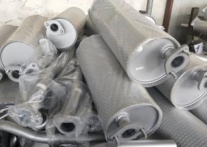 Quality Aluminised Steel Round Universal Exhaust Muffler 2 Inch Inlet wholesale