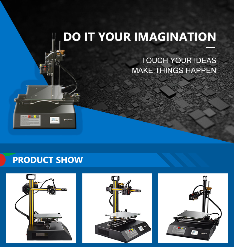 Black High Precision 3D Printer , Semi Diy Home Desktop 3D Printer