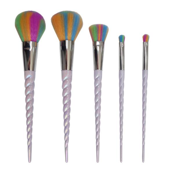 5PCS Cosmetic Makeup Brush Set Personalized Colorful Synthetic Hair Plastic