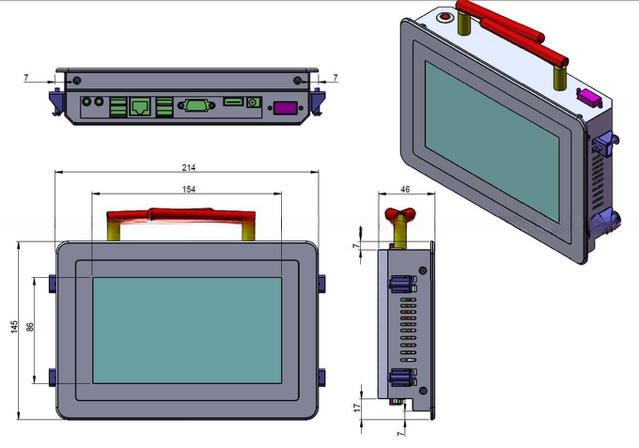 7 Inch Fanless Industrial Touchscreen Panel PC Computer J1800 J1900 J4125 Core I3 I5 I7
