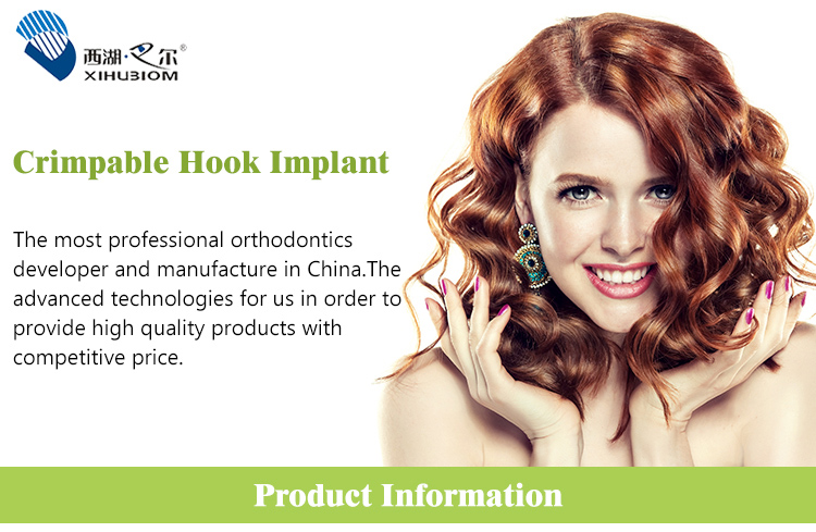 Class I Instrument Silver Orthodontic Accessories Crimpable Hook Implant