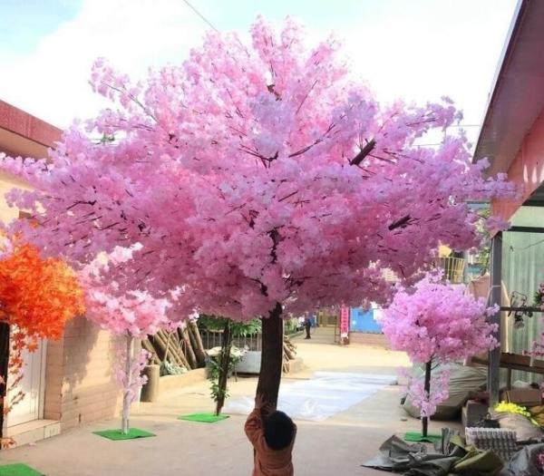 Popular Artificial Flower For Event Decor Cherry Blossoms In Pink Color Best