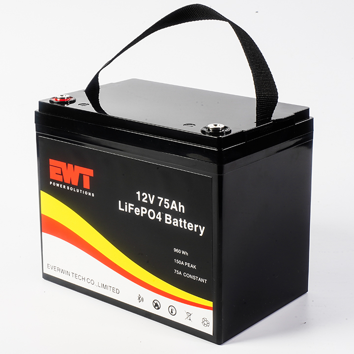 Golf Carts Storage 12V Lithium LiFePO4 LFP Battery Pack 12.8V 75Ah Lithium Iron Phosphate Replacement Battery
