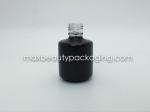 hot sale thick and strong powder coating gel bottle 15ml shiny black round shape