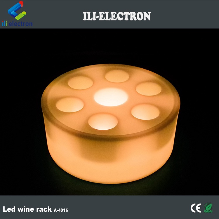 Rechargeable remote control unique led plastic barware