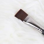 Flat Single Makeup Brush For Foundation And Mask Black Synthetic Hair
