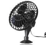 Black Plastic Mini Car Fan DC 12V Cooling Car Fan With Cigarette Lighter