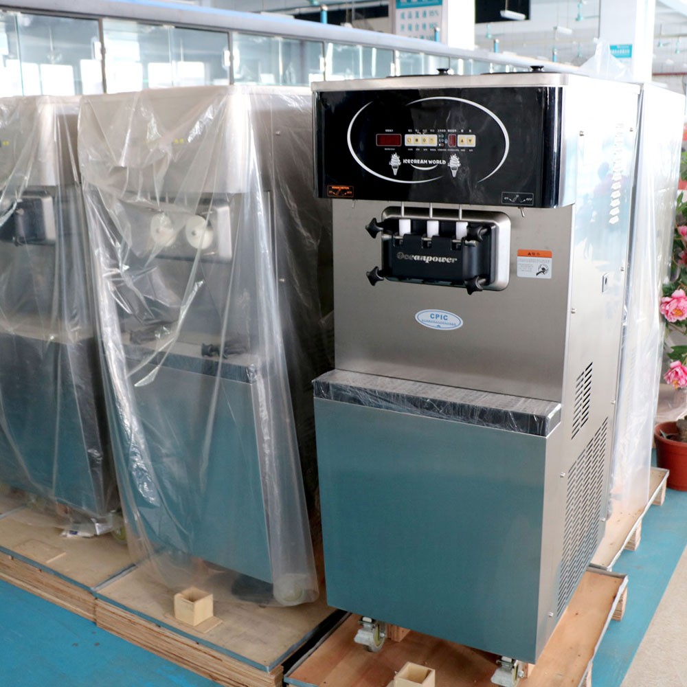 300 cones 3 flavors Oceanpower hot-sale soft serve ice cream machine OP138CS
