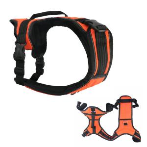 Quality XXS-L Orange Tactical Dog Harness / Personalized No Pull Dog Harness Front Clip wholesale