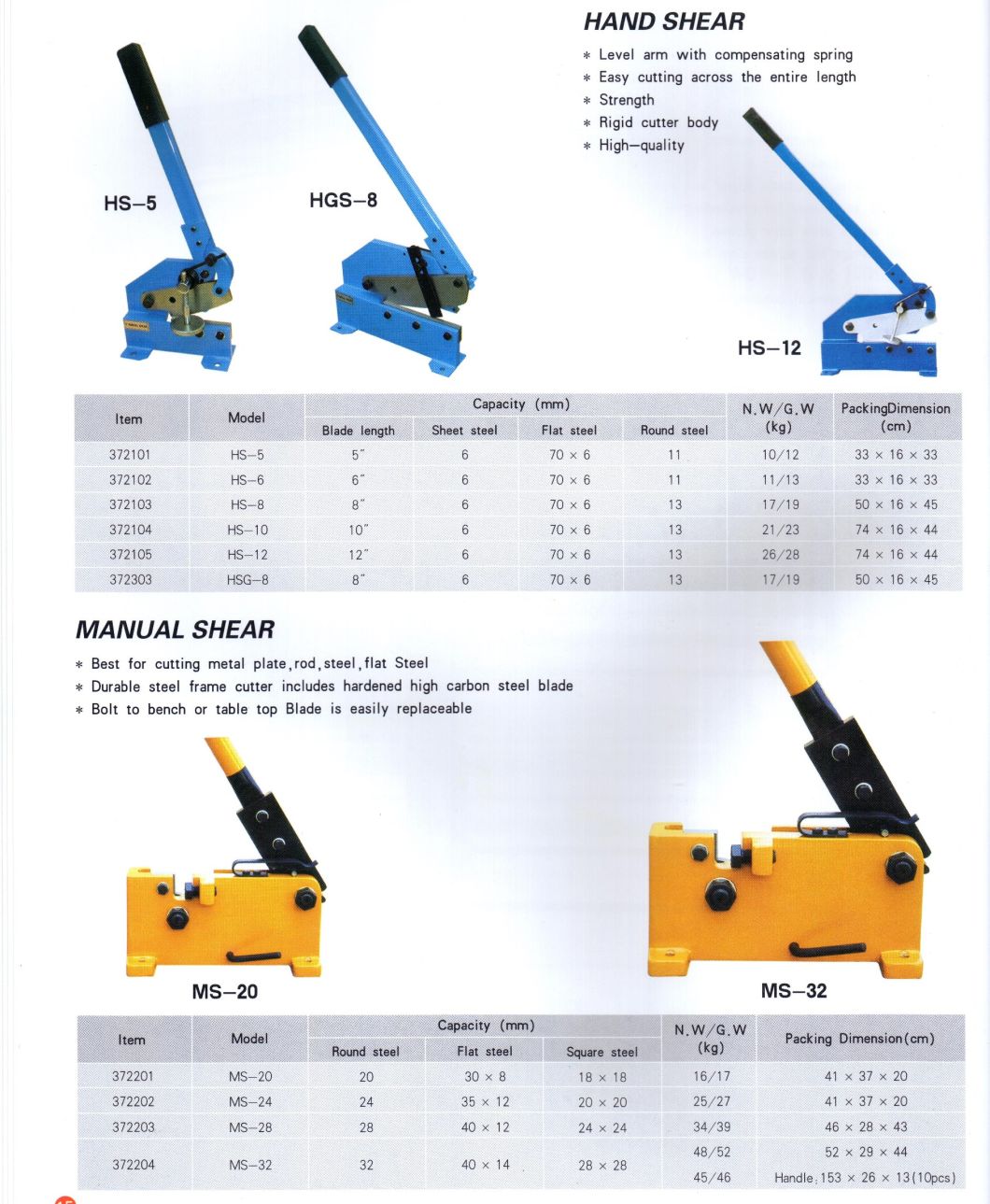 Hydraulic Hand Press Professional Metal Shearing Machine