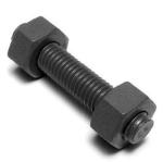 ASTM A193 B7 Stud Bolt C/W ASTM A194 2H Heavy Hex Nut & Flat Round Washer Coated
