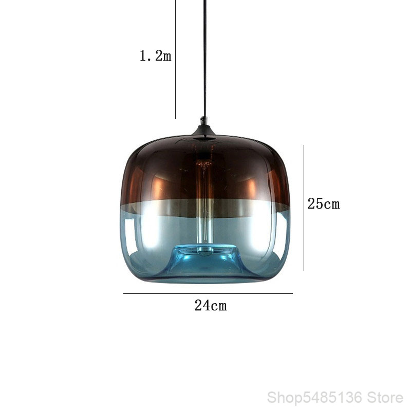 Nordic Stained Glass Pendant Light Modern Cafe Bar Dining Room Light Fixture(WH-GP-82)