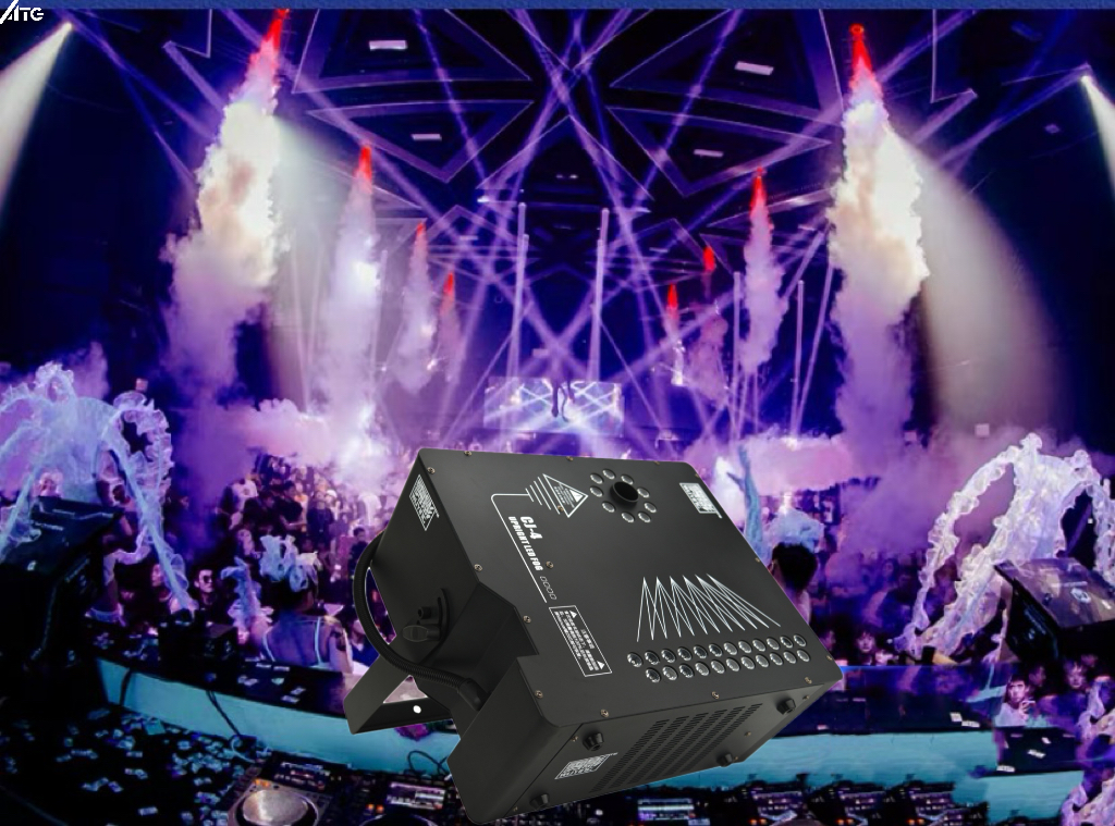 1700W DJ Smoke Machine with Remote Control and RGB Disco Light Preheating Time 10 Minutes