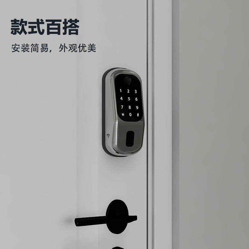 Mobile App Remote Wifi Door Lock , Zinc Alloy Electronic Fingerprint Lock