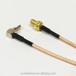 6inch RG316 Coaxial Jumper Cable F Female to CRC9 Male Right Angle RF Adapter