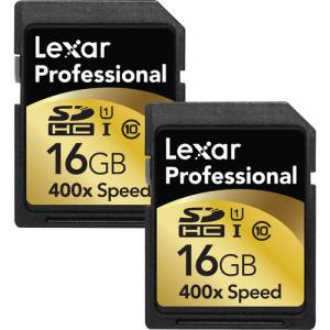 Quality Lexar 16GB SDHC Card Professional Class 10 UHS-I - 2-Pack Price $17.2 wholesale